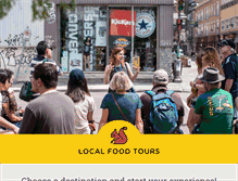Tablet Screenshot of localfoodtours.com